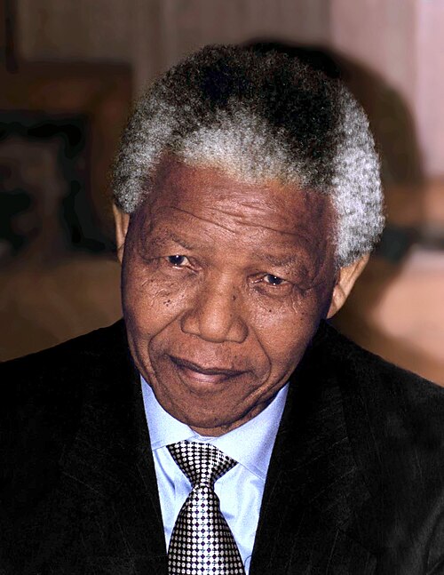 Nelson Mandela, the film's subject