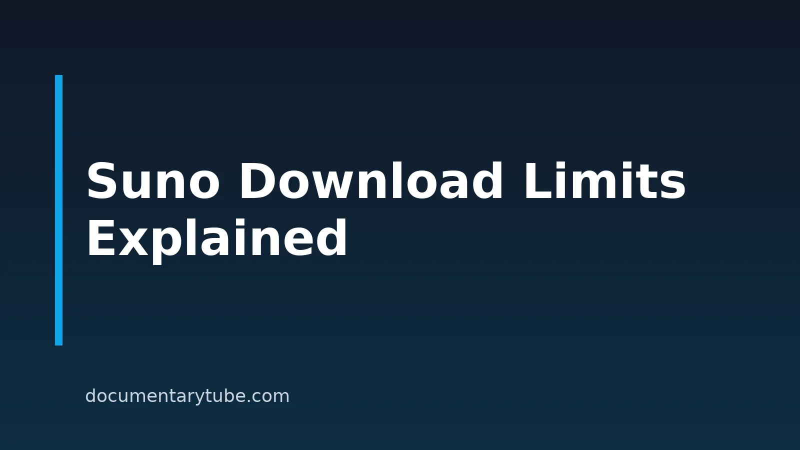 Suno AI Download Limits And Terms For Documentary Creators