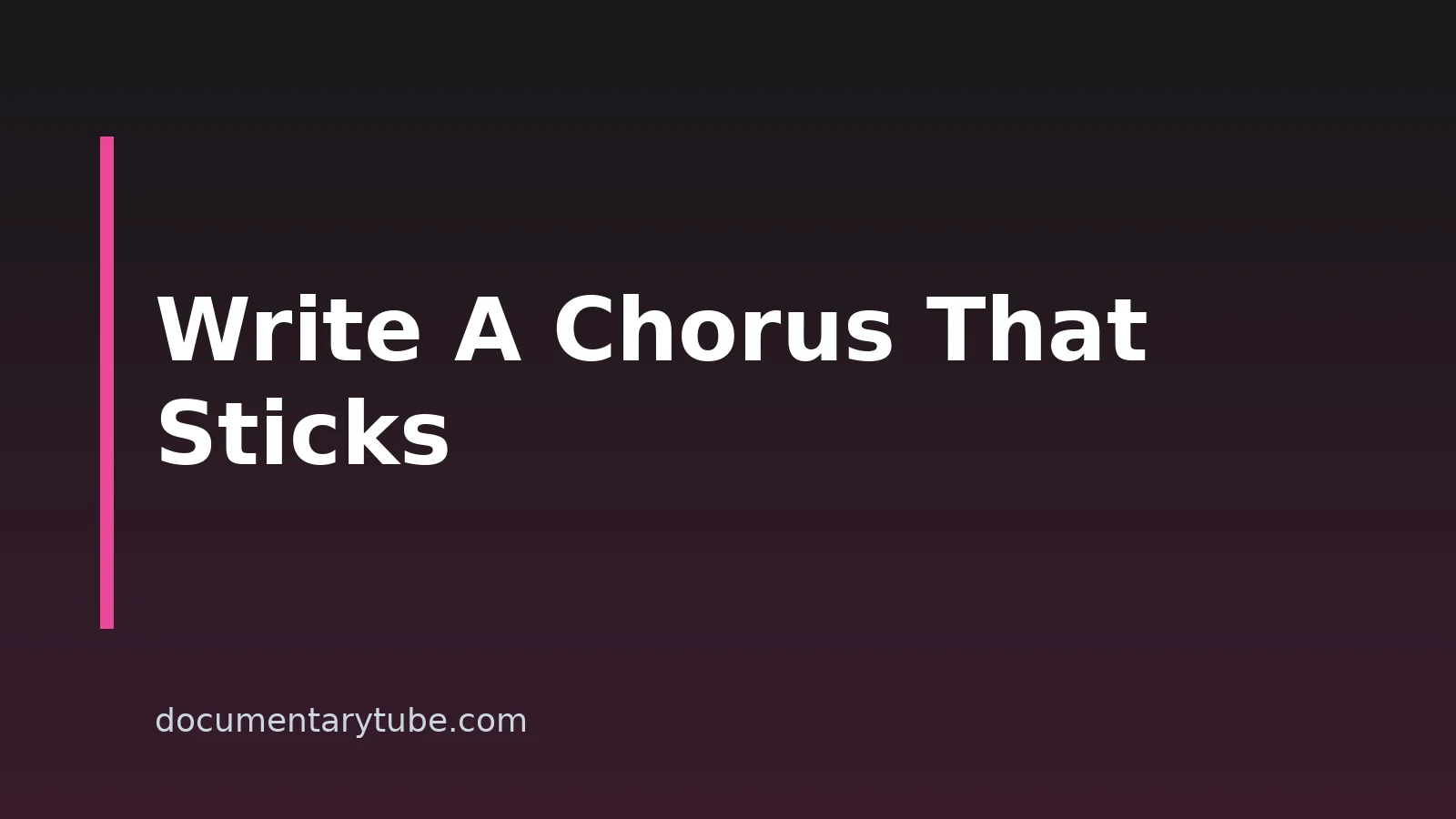 How To Write Choruses That Stick With AI