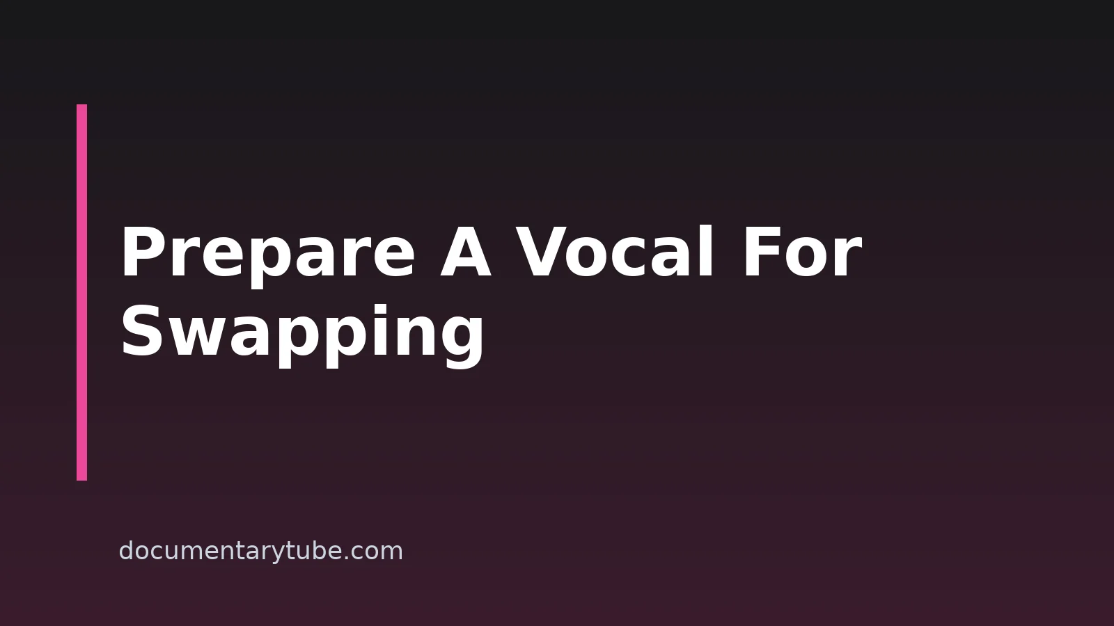 How to Prepare Audio for an AI Voice Swap in Music