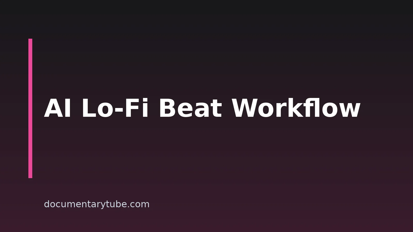How To Create A Lo-Fi Beat With AI For Documentary Video