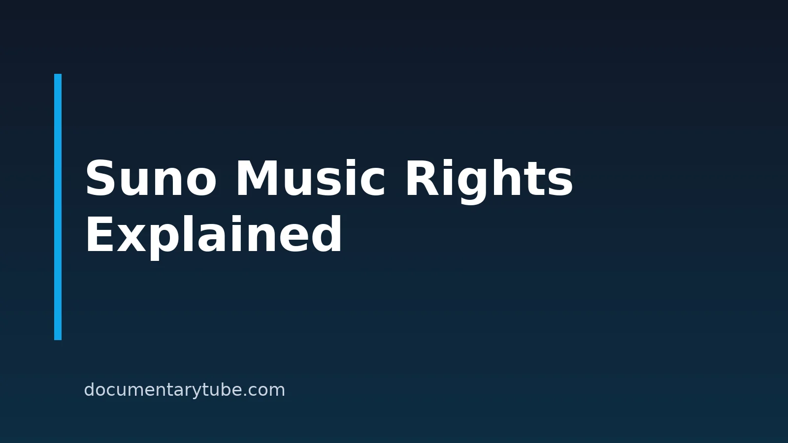 Suno Commercial Use: Rights And Terms For Documentary Creators