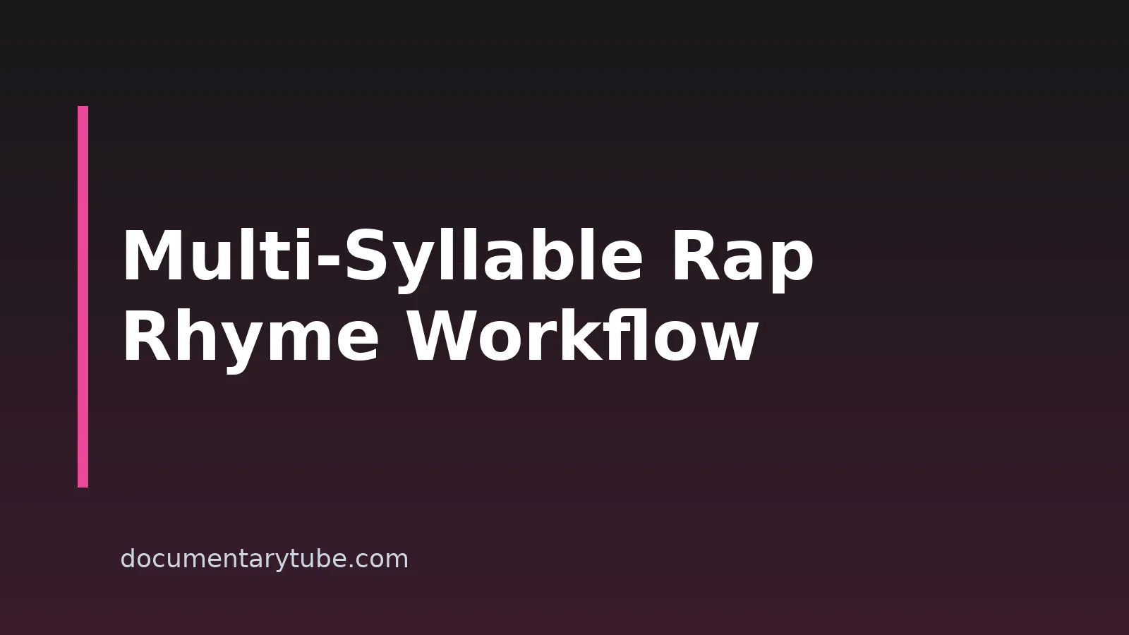 AI-Assisted Multi-Syllable Rap Rhymes: A Step-by-Step Workflow