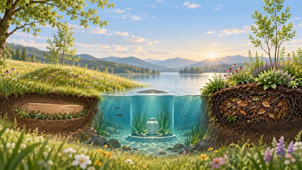 Eco Funerals Compared: What Green Burial, Alkaline Hydrolysis and Human Composting Really Deliver Eco Funerals Compared: What Green Burial, Alkaline Hydrolysis and Human Composting Really Deliver